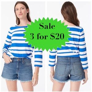 J. CREW jean shorts denim blue cut offs frayed cutoff women’s j.crew shorts 25